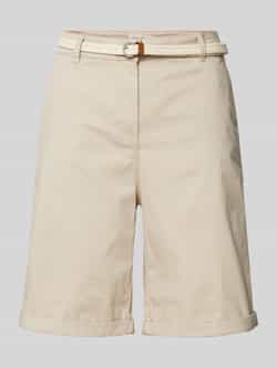 Christian Berg Woman Bermuda met riem en Franse steekzakken