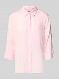 BRAX Regular fit linnen blouse met borstzak model 'Vickie'