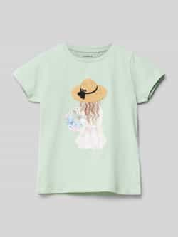 Name it T-shirt met motiefstitching model 'HATTIE'