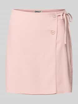 Only Uitlopende wikkelrok van een mix van viscose en linnen model 'CARO'