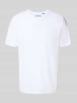 Superdry T-shirt met geribde ronde hals
