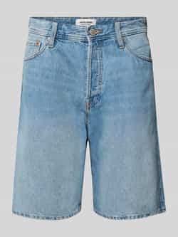 JACK & JONES JEANS INTELLIGENCE loose denim short light blue denim