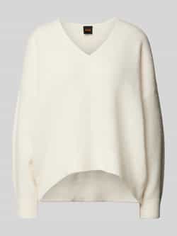Boss Orange Gebreide pullover met V-hals model 'Fondella'