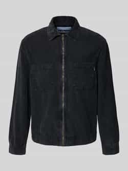 REVIEW Regular fit jack met structuurmotief