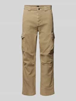Boss Orange Regular fit cargobroek met deelnaden model 'Sista'