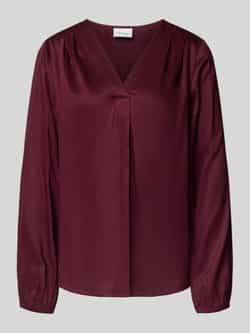Comma Regular fit blouse van viscose met V-hals