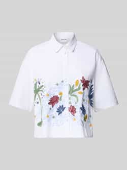 Jake*s Casual Overhemdblouse met motiefstitching