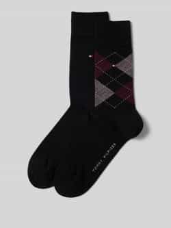 Tommy Hilfiger Sokken TH MEN SOCK CHECK 2P met klassiek argyle-ontwerp (2 paar)