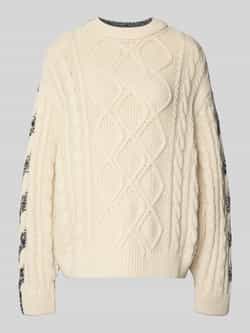 Jake*s Casual Oversized pullover van puur katoen in gebreide look