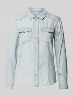 Only Shaped fit jeansblouse met contrastnaden model 'ALEXA'