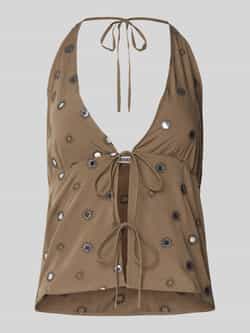 Weekday Top met vetersluiting model 'Genas'