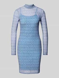 Hugo Blue Mini-jurk met opstaande kraag model 'Elyah'