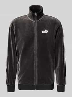 PUMA PERFORMANCE Sweatjack van suède met labelstitching