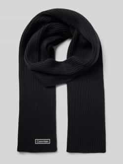 Calvin Klein Modieus sjaaltje PATCH CHUNKY RIB COTTON SCARF