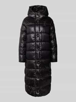Blauer Usa Gewatteerde lange jas met labeldetail model 'BELLEVUE'