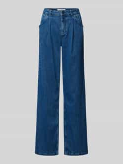 LANIUS Wide fit jeans met riemlussen en steekzakken