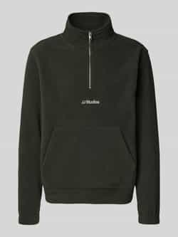 jack & jones Fleecepullover met kangoeroezak model 'SOHO HALFZIP FLEECE'