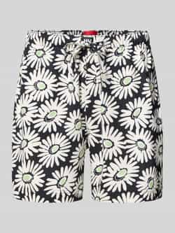 HUGO Regular fit sweatshorts met labelpatch model 'DAZZY'