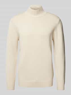 Profuomo Mock Neck Off White Pullover Beige Heren