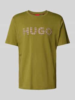 HUGO T-shirt met labelprint model 'Dulivio'
