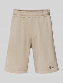 Pegador Regular fit sweatshorts met labelstitching model 'TERRY'