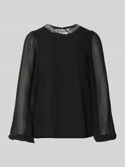 Vila Regular fit blouse met siersteentjes model 'WILLY'
