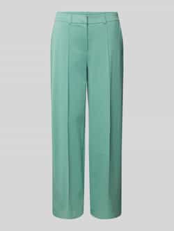 Ichi Wide leg stoffen broek met vaste persplooien model 'KATE'