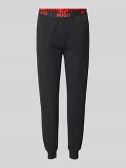 HUGO Relaxed fit sweatpants met elastische band met label model 'SPORTY'