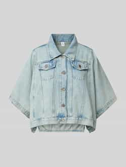 Liu Jo White Jeansjack met vleermuismouwen model 'GIUBBINO CAMPUS'