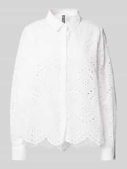 Pieces Regular fit blouse met lange mouwen van puur katoen model 'VILDE'