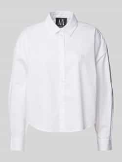 Armani Exchange Regular fit overhemdblouse met logostitching