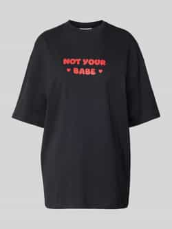 Review Oversized T-shirt met statementprint
