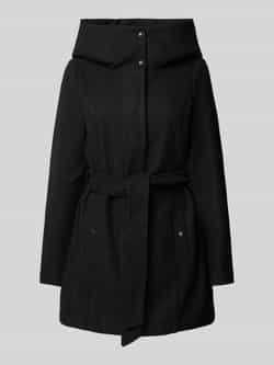 Vero Moda Regular fit lange kas in viltlook met bandkraag model 'POPLIVA'