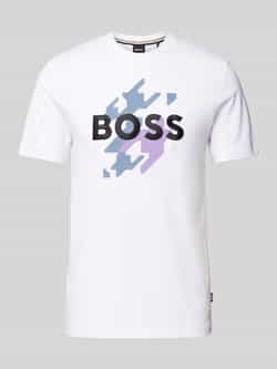 Boss T-shirt met labelprint model 'Thompson'