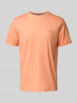 Lerros T-shirt basic T-shirt met logostiksel effen