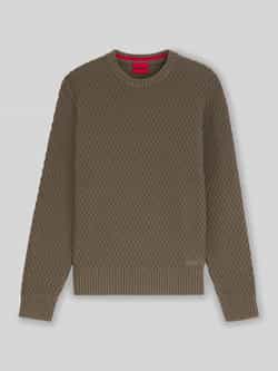HUGO Regular fit gebreide pullover met 3D-structuurmotief model 'SYER'