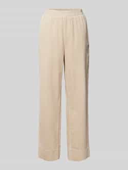 MbyM Straight leg stoffen broek met structuurmotief model 'Berinna'