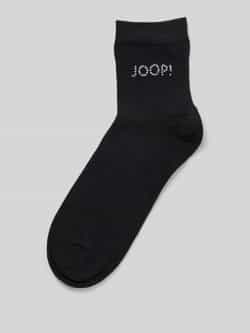 JOOP! Collection Sokken met label met strass-steentjes model 'Glam'