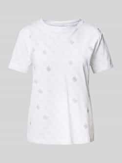 Guess Activewear T-shirt met geribde ronde hals model 'CHRYSANTA'
