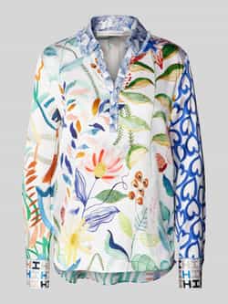 Herzensangelegenheit Regular fit zijden blouse met V-hals