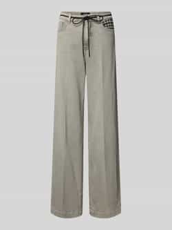 Marc Cain Relaxed fit jeans van katoenmix met stoffen ceintuur