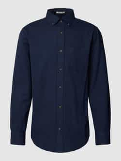 Gant Regular fit vrijetijdsoverhemd met labelstitching model 'HERRINGBONE'