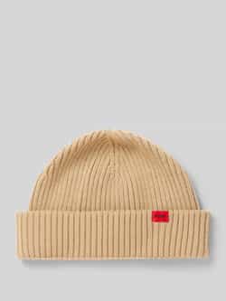 HUGO Beanie met labeldetail model 'Xush'
