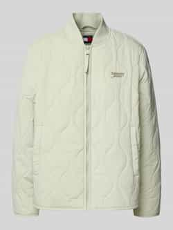 Tommy Jeans Regular fit gewatteerd jack met geribde opstaande kraag