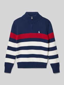 Polo Ralph Lauren Teens Gebreide pullover met opstaande kraag model 'MOCK'