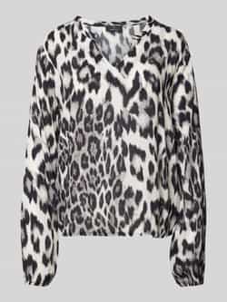 Monari Regular fit blouse van viscose met opstaande kraag