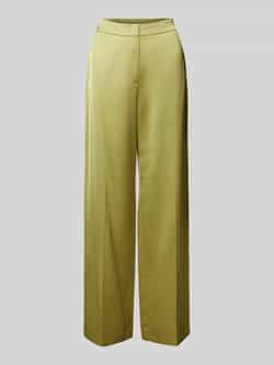 Comma Wide leg stoffen broek met persplooien