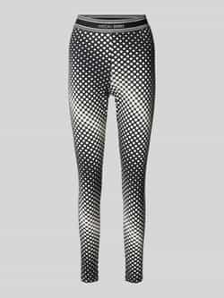 Marc Cain Skinny fit legging met elastische band met label