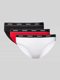 HUGO underwear Slip TRIPLET BRIEF STRIPE met contrasterende logo-band (3 stuks)