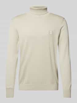 Hugo Boss Heren Trui Herfst Winter Collectie Katoen Kasjmier Mix Beige Heren
